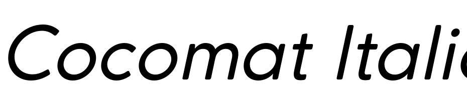 Cocomat Italic cкачати шрифт безкоштовно